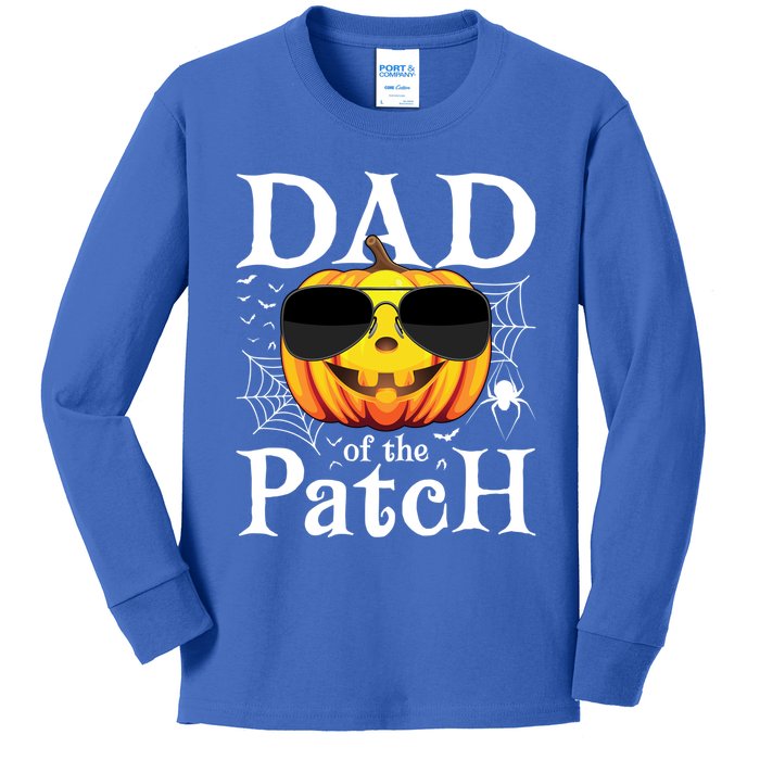 Pumpkin Dad Of The Patch Family Matching Daddy Halloween Great Gift Kids Long Sleeve Shirt