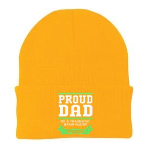 Proud Dad Of A Traumatic Brain Injury Warrior Knit Cap Winter Beanie