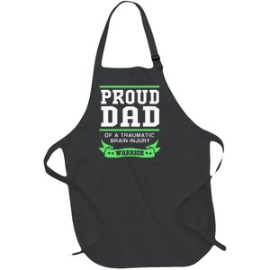 Proud Dad Of A Traumatic Brain Injury Warrior Full-Length Apron With Pockets