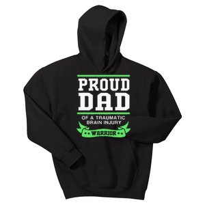 Proud Dad Of A Traumatic Brain Injury Warrior Kids Hoodie