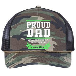 Proud Dad Of A Traumatic Brain Injury Warrior Retro Rope Trucker Hat Cap