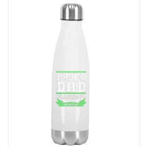 Proud Dad Of A Traumatic Brain Injury Warrior Stainless Steel Insulated Water Bottle