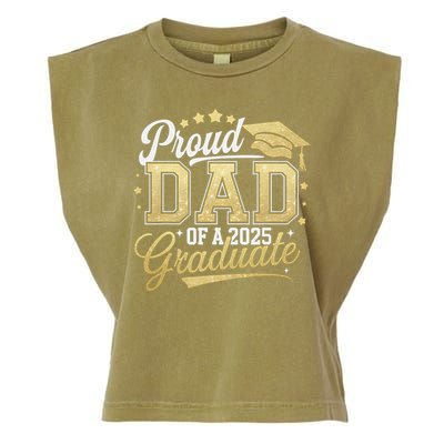 Proud Dad Of A Class Of 2025 Graduate Senior 25 Graduation Garment-Dyed Women's Muscle Tee