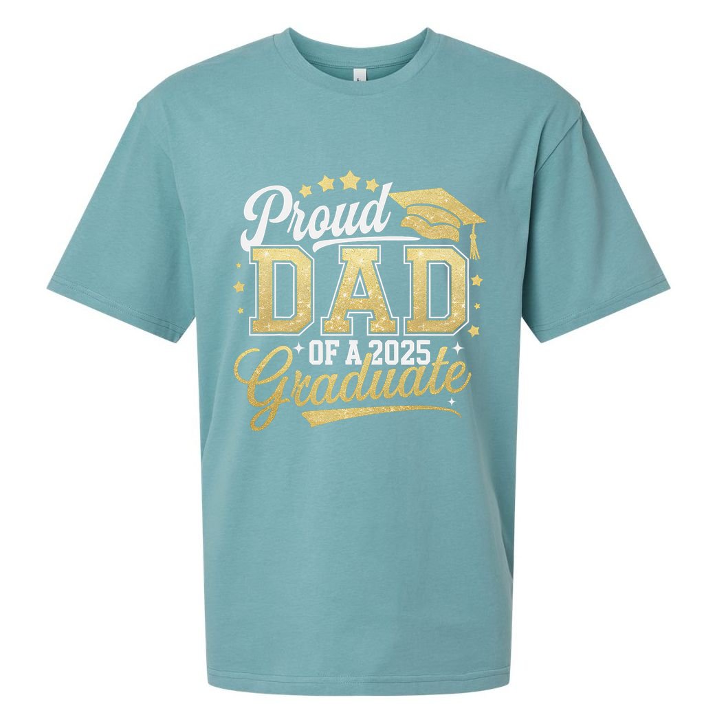 Proud Dad Of A Class Of 2025 Graduate Senior 25 Graduation Sueded Cloud Jersey T-Shirt