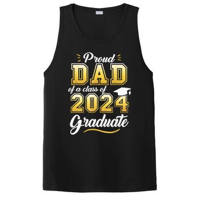 Proud Dad Of A Class Of 2024 Graduate Senior 24 Graduation PosiCharge Competitor Tank