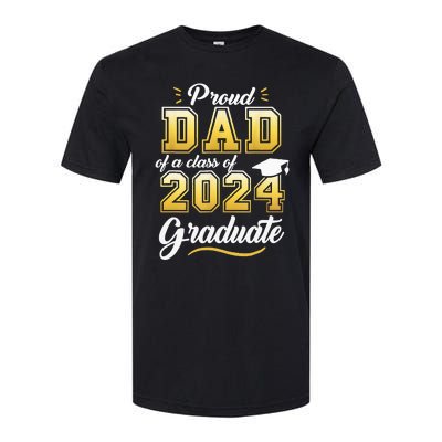 Proud Dad Of A Class Of 2024 Graduate Senior 24 Graduation Softstyle CVC T-Shirt