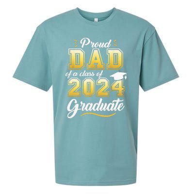 Proud Dad Of A Class Of 2024 Graduate Senior 24 Graduation Sueded Cloud Jersey T-Shirt