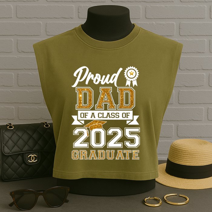 Proud Dad Of A Class Of 2025 Graduate Garment-Dyed Women's Muscle Tee