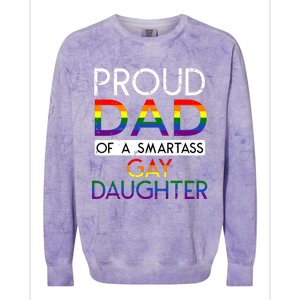 Proud Dad Of A Daughter Straight Ally Pride Month Colorblast Crewneck Sweatshirt