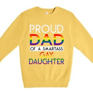 Proud Dad Of A Daughter Straight Ally Pride Month Premium Crewneck Sweatshirt