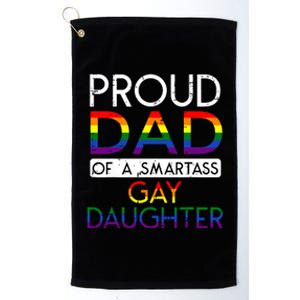 Proud Dad Of A Daughter Straight Ally Pride Month Platinum Collection Golf Towel