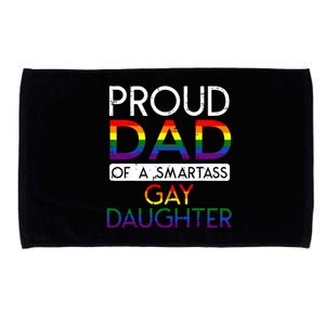 Proud Dad Of A Daughter Straight Ally Pride Month Microfiber Hand Towel