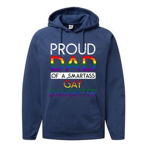 Proud Dad Of A Daughter Straight Ally Pride Month Performance Fleece Hoodie