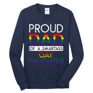 Proud Dad Of A Daughter Straight Ally Pride Month Tall Long Sleeve T-Shirt