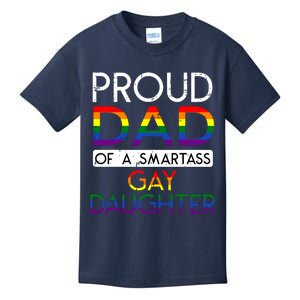 Proud Dad Of A Daughter Straight Ally Pride Month Kids T-Shirt