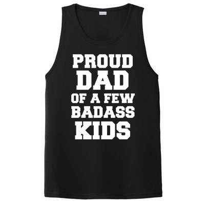 Proud Dad Of A Few Badass Dad Of 3 Funny Fathers Day Gift PosiCharge Competitor Tank