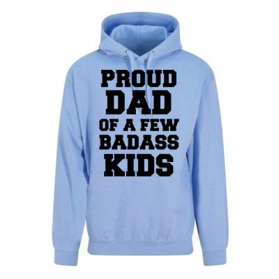 Proud Dad Of A Few Badass Dad Of 3 Funny Fathers Day Gift Unisex Surf Hoodie