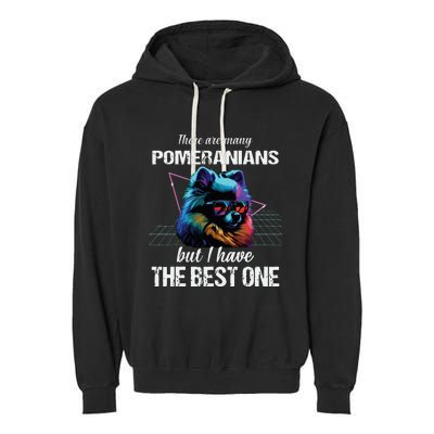 Pomeranian Dog Pomeranians Garment-Dyed Fleece Hoodie