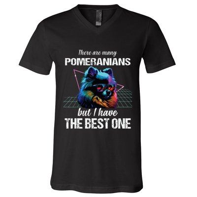 Pomeranian Dog Pomeranians V-Neck T-Shirt
