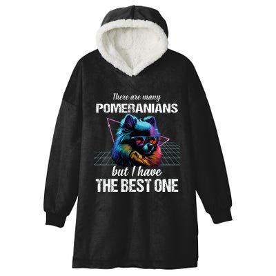 Pomeranian Dog Pomeranians Hooded Wearable Blanket