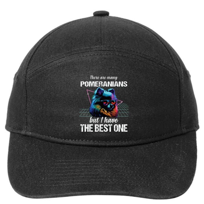 Pomeranian Dog Pomeranians 7-Panel Snapback Hat