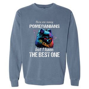 Pomeranian Dog Pomeranians Garment-Dyed Sweatshirt