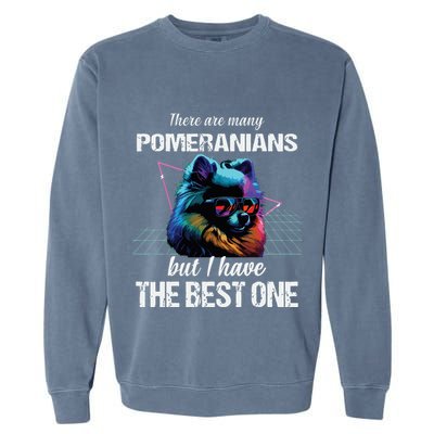 Pomeranian Dog Pomeranians Garment-Dyed Sweatshirt