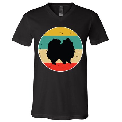 Pomeranian Dog V-Neck T-Shirt