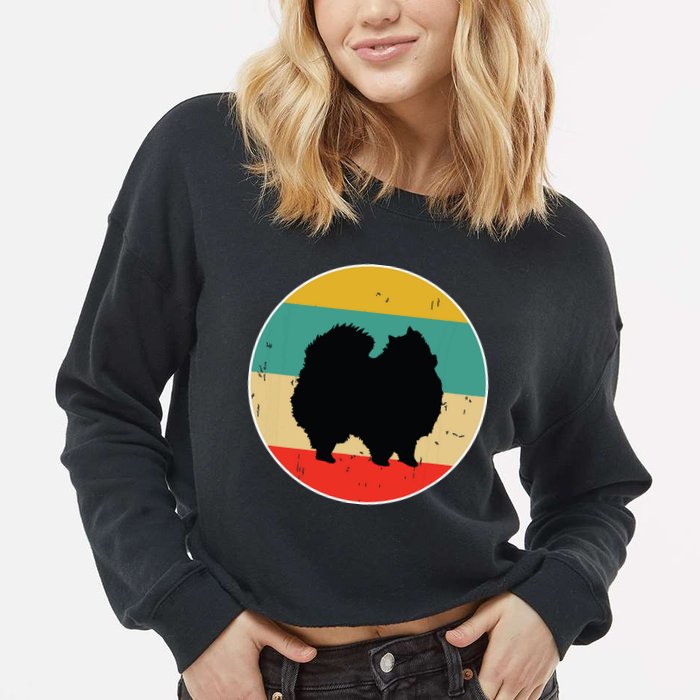 Pomeranian Dog Cropped Pullover Crew