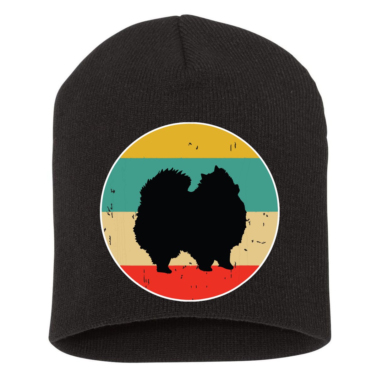 Pomeranian Dog Short Acrylic Beanie