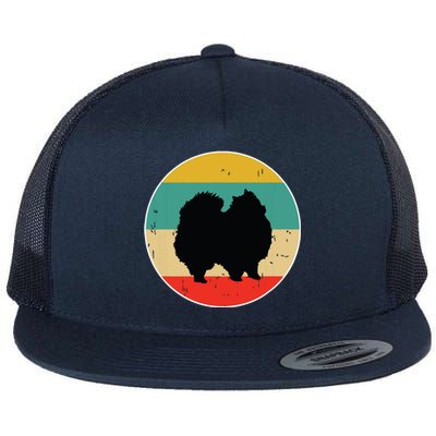 Pomeranian Dog Flat Bill Trucker Hat