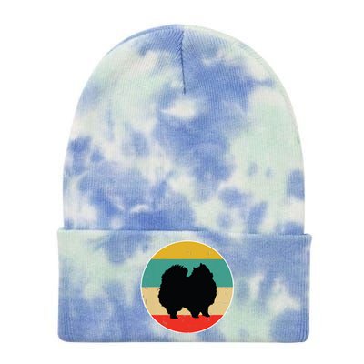 Pomeranian Dog Tie Dye 12in Knit Beanie