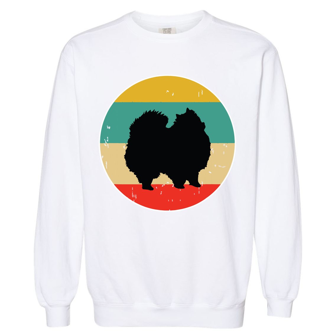 Pomeranian Dog Garment-Dyed Sweatshirt