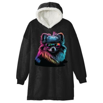 Pomeranian Dogs Pomeranians Hooded Wearable Blanket