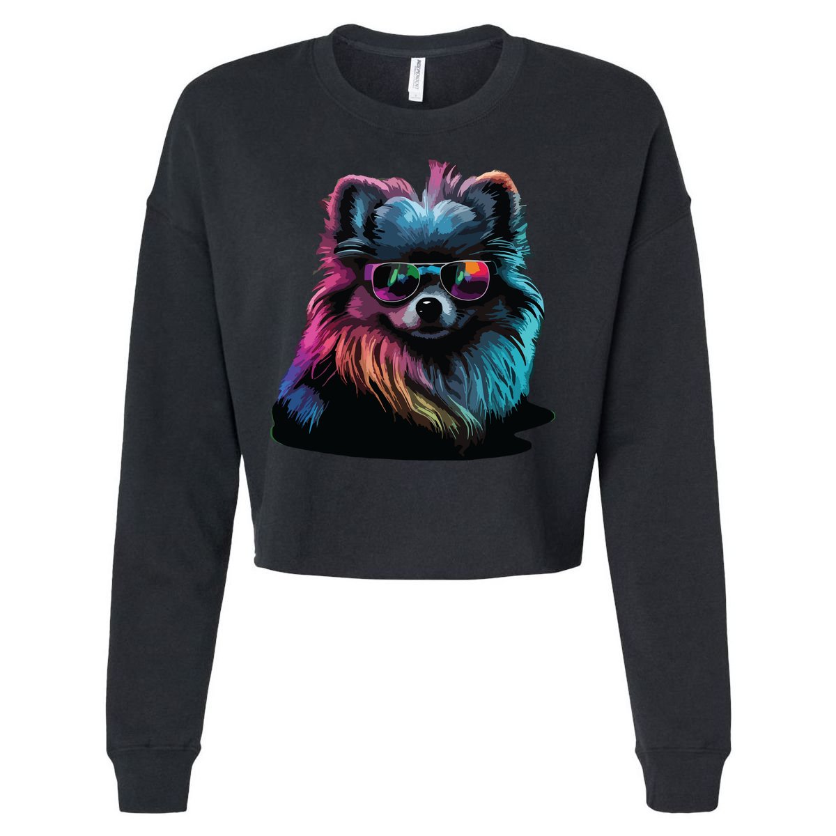 Pomeranian Dogs Pomeranians Cropped Pullover Crew