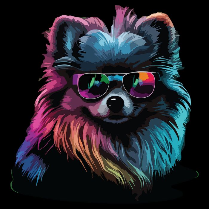 Pomeranian Dogs Pomeranians Cropped Pullover Crew