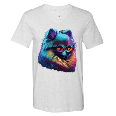 Pomeranian Dogs Pomeranians V-Neck T-Shirt