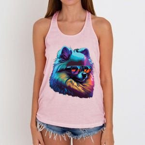 Pomeranian Dogs Pomeranians Women's Knotted Racerback Tank