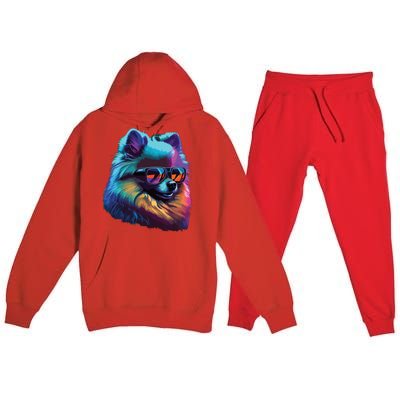 Pomeranian Dogs Pomeranians Premium Hooded Sweatsuit Set