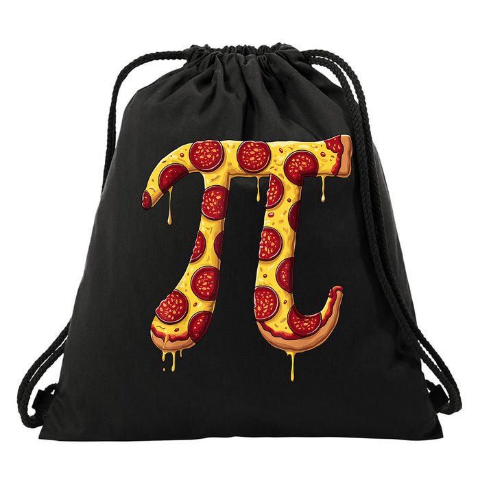 Pi Day Pizza Pepperoni Pi Symbol For Math Lover Pi Day Drawstring Bag