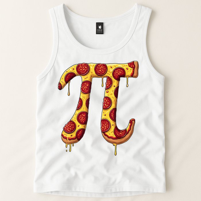Pi Day Pizza Pepperoni Pi Symbol For Math Lover Pi Day Tank Top