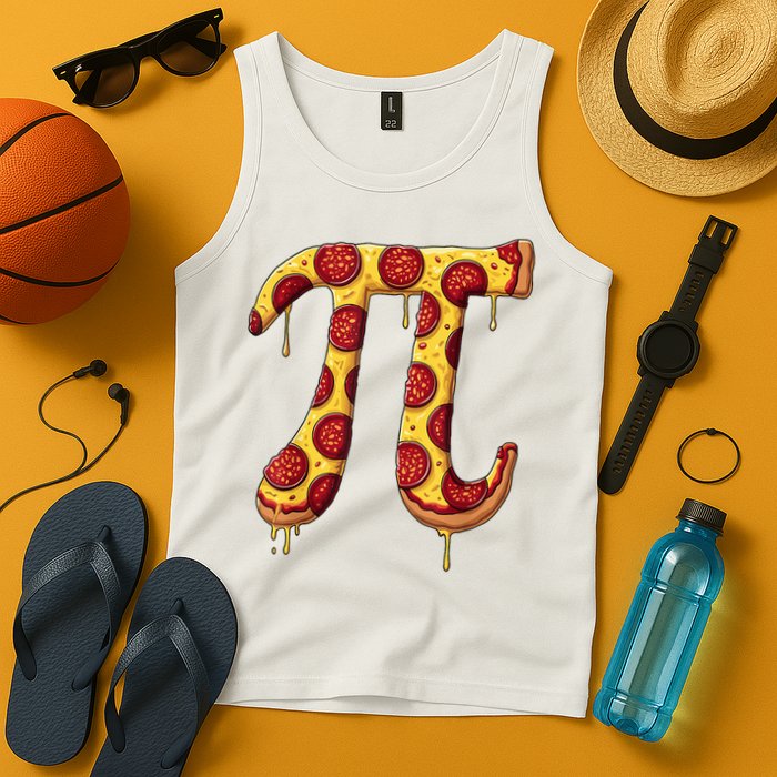 Pi Day Pizza Pepperoni Pi Symbol For Math Lover Pi Day Tank Top