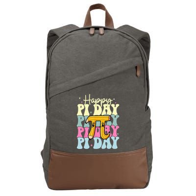 Pi Day Pi Day Women Pi Day Math Teacher Cotton Canvas Backpack