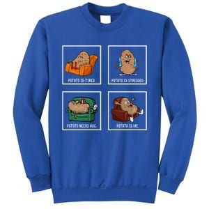 Potato Day Pun Meme Cute Yam Vegan Vegetarian Vegetable Gift Sweatshirt