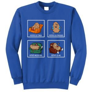 Potato Day Pun Meme Cute Yam Vegan Vegetarian Vegetable Gift Tall Sweatshirt