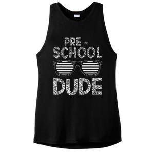 Preschool Dude PreK Teacher Student 1st Day Back To School Ladies PosiCharge Tri-Blend Wicking Tank