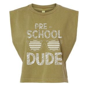 Preschool Dude PreK Teacher Student 1st Day Back To School Garment-Dyed Women's Muscle Tee