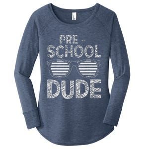 Preschool Dude PreK Teacher Student 1st Day Back To School Women's Perfect Tri Tunic Long Sleeve Shirt