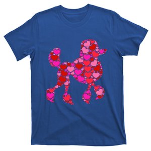 Poodle Dog Pink Red Heart Gift Valentines Day Cool Gift T-Shirt