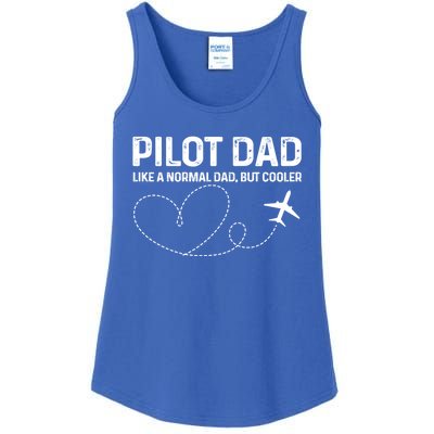 Pilot Dad Pilot Father Like A Normal Dad Only Cooler Gift Ladies Essential Tank